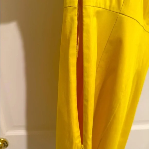 Boden NWT Size 2  Beautiful Yellow Sleeveless Dress with Floral Beaded Neckline - Picture 4 of 12